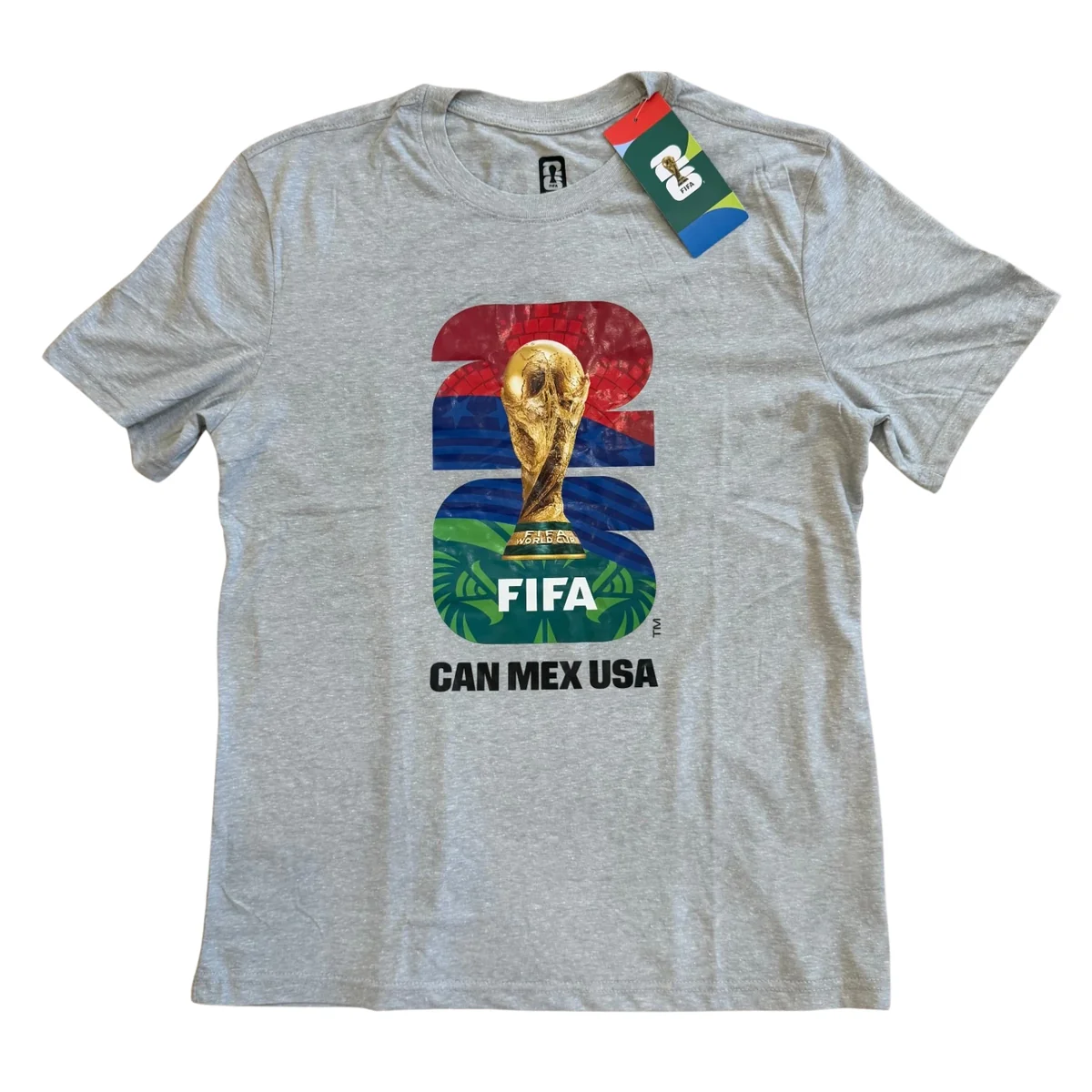 Playera Unisex FIFA World Cup Talla Grande Color Gris