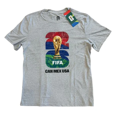 Playera Unisex FIFA World Cup Talla Grande Color Gris