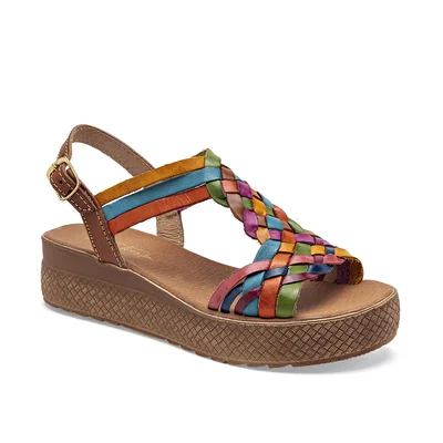 Mora Tierra sandalia  para mujer   camel multicolor cod 132499-E