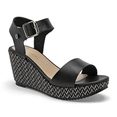 Moramora sandalia con plataforma para mujer negro cod 109098-1