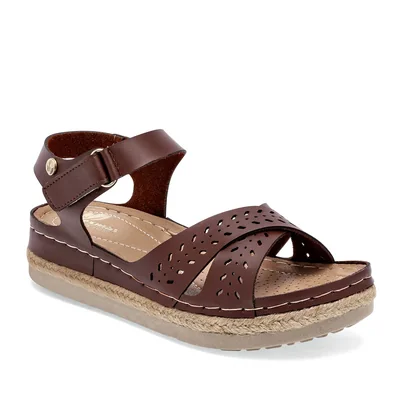 Flexmas sandalias confort para mujer café cod 125167-E