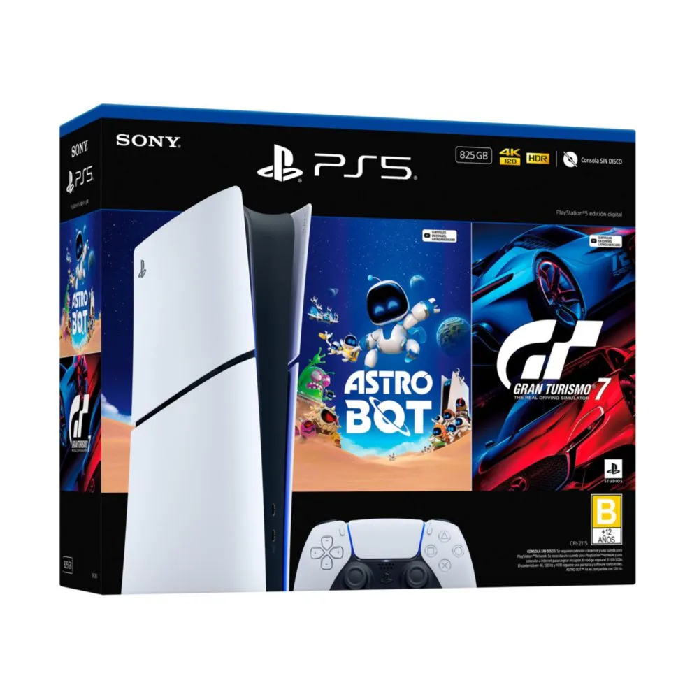 Consola PS5 Edición Digital Slim más 2 Juegos