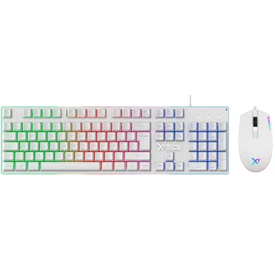 Kit 2 en 1 xtreme pc battle chief teclado mouse usb blanco