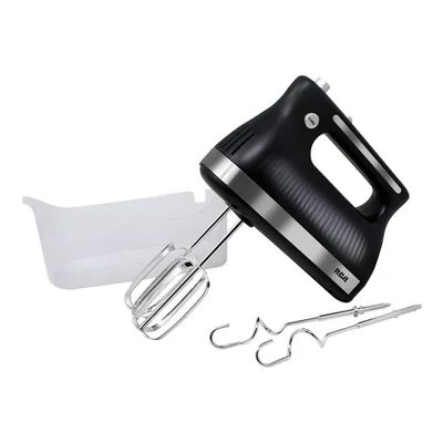 RCA Batidora de Mano RC-72 con Estuche para Almacenamiento, 5 Velocidades, Botón de Turbo, Batidores y Ganchos de Acero, Ideal para Repostería
