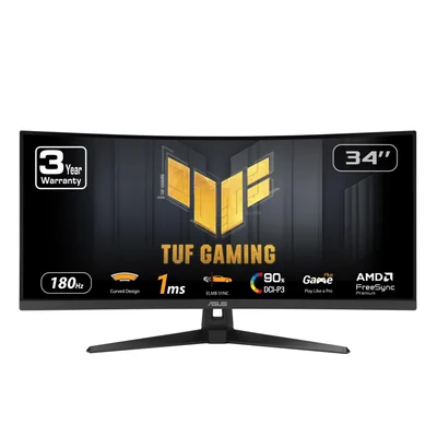 Monitor Asus Tuf Gaming Curvo Ultra Ancho de 34 Pulgadas VG34VQ3B - Venta Internacional