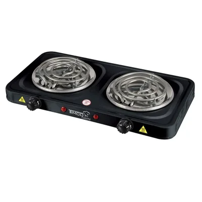 TIMCO PE-02 Parrilla Eléctrica de 2 Quemadores, colores alatorios (bla