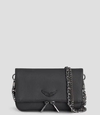 Bolsa Crossbody en cuero Rock Nano granulada Mujer