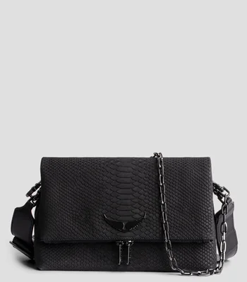 Bolsa crossbody en piel Rocky animalskin Mujer