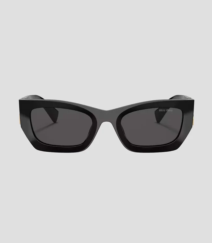 Lentes de sol rectangulares negro Unisex