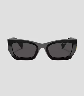 Lentes de sol rectangulares negro Unisex