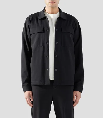 Sobrecamisa lisa manga larga Hombre
