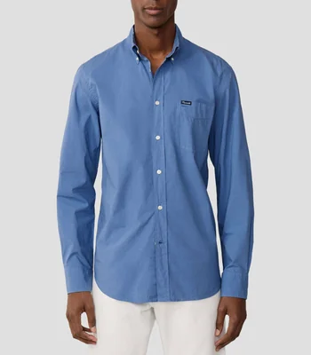 Camisa lisa manga larga Hombre