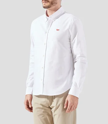 Camisa lisa manga larga Hombre