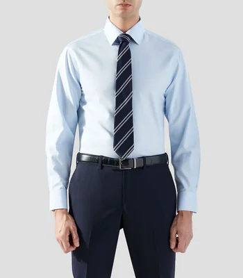 Camisa de vestir lisa manga larga Hombre
