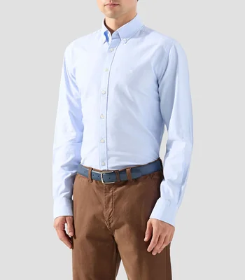 Camisa lisa manga larga Hombre