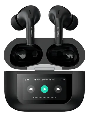 Audífonos Inalámbricos In-Ear Cancelación de Ruido Negro Modelo AWTWSGPROB AIWA