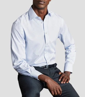 Camisa manga larga con cuadros Hombre