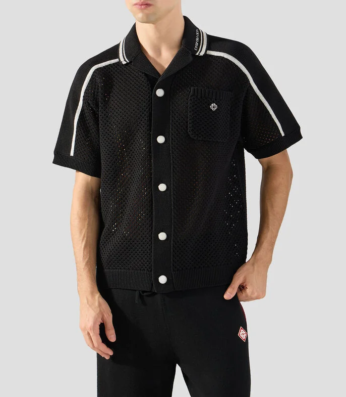 Camisa lisa con manga corta Hombre