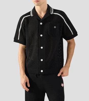 Camisa lisa con manga corta Hombre