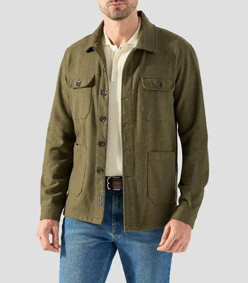 Sobrecamisa lisa manga larga Hombre