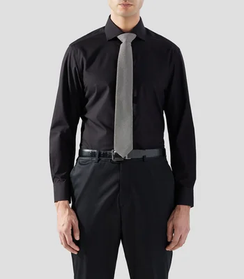 Camisa de vestir lisa manga larga Hombre