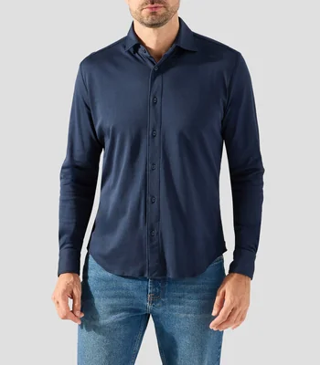 Camisa lisa manga larga Hombre