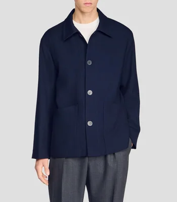 Sobrecamisa lisa manga larga Hombre