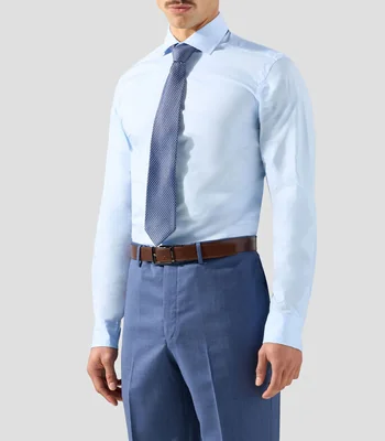 Camisa formal lisa manga larga Hombre