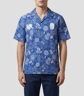 Camisa estampada manga corta Hombre