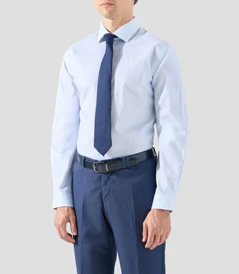 Camisa microdiseño manga larga Hombre