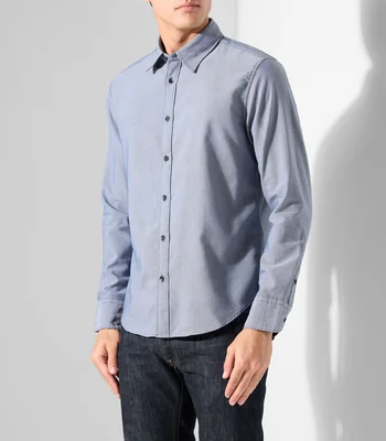 Camisa lisa manga larga Hombre