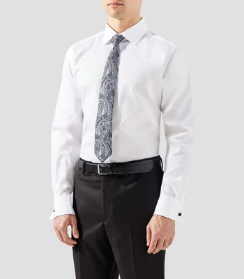 Camisa de vestir manga larga lisa Hombre