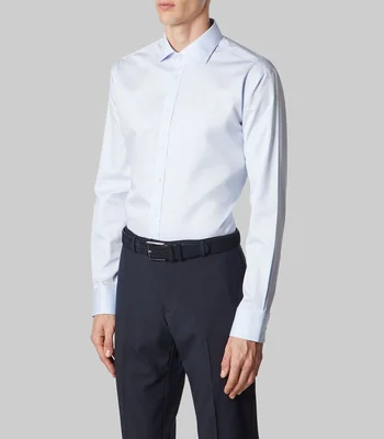 Camisa de vestir jaspeada manga larga Hombre