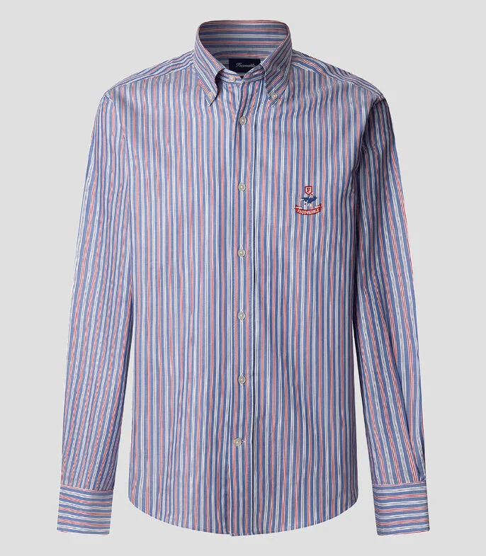 Camisa de manga larga con rayas Hombre