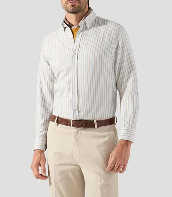 Camisa de rayas con manga larga Hombre