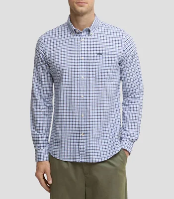 Camisa a cuadros manga larga Hombre