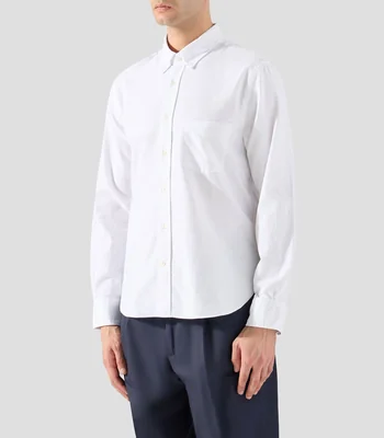 Camisa lisa manga larga Hombre