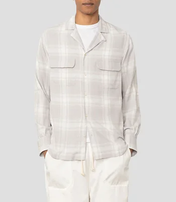 Camisa a cuadros manga larga Hombre