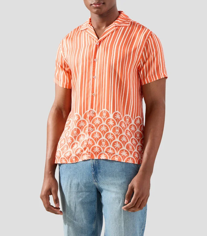 Camisa con estampado manga corta Hombre