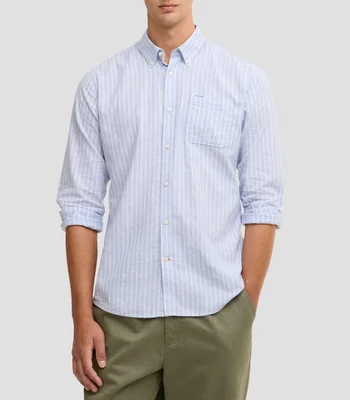 Camisa con líneas manga larga Hombre