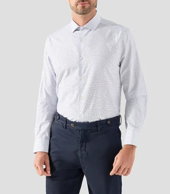 Camisa a cuadros manga larga Hombre