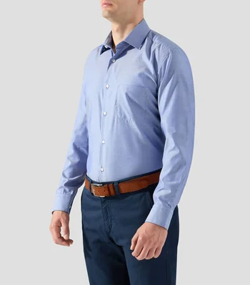 Camisa lisa manga larga Hombre