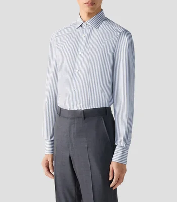 Camisa de rayas con manga larga Hombre