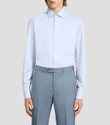 Camisa de vestir a rayas manga larga Hombre