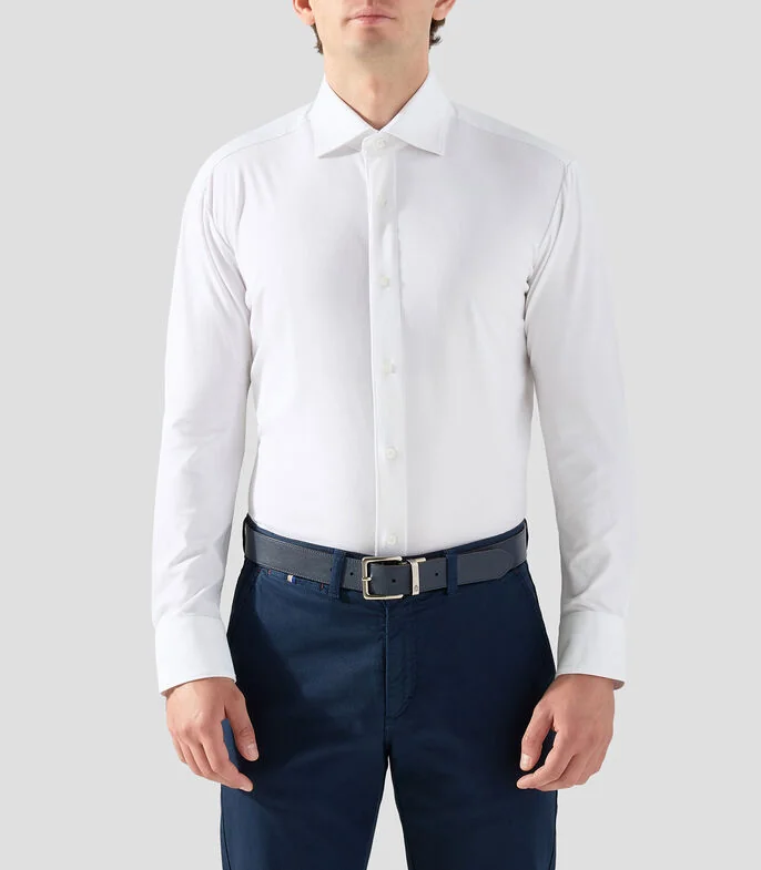 Camisa lisa manga larga Hombre