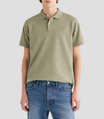 Playera tipo polo manga corta lisa Hombre