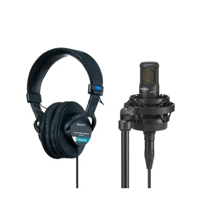 Combo: Audífonos Profesionales MDR-7506 + Micrófono condensador unidireccional de estudio C-80