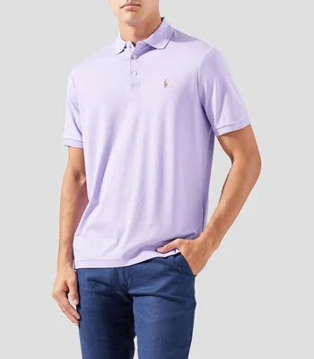 Playera tipo polo manga corta lisa Hombre