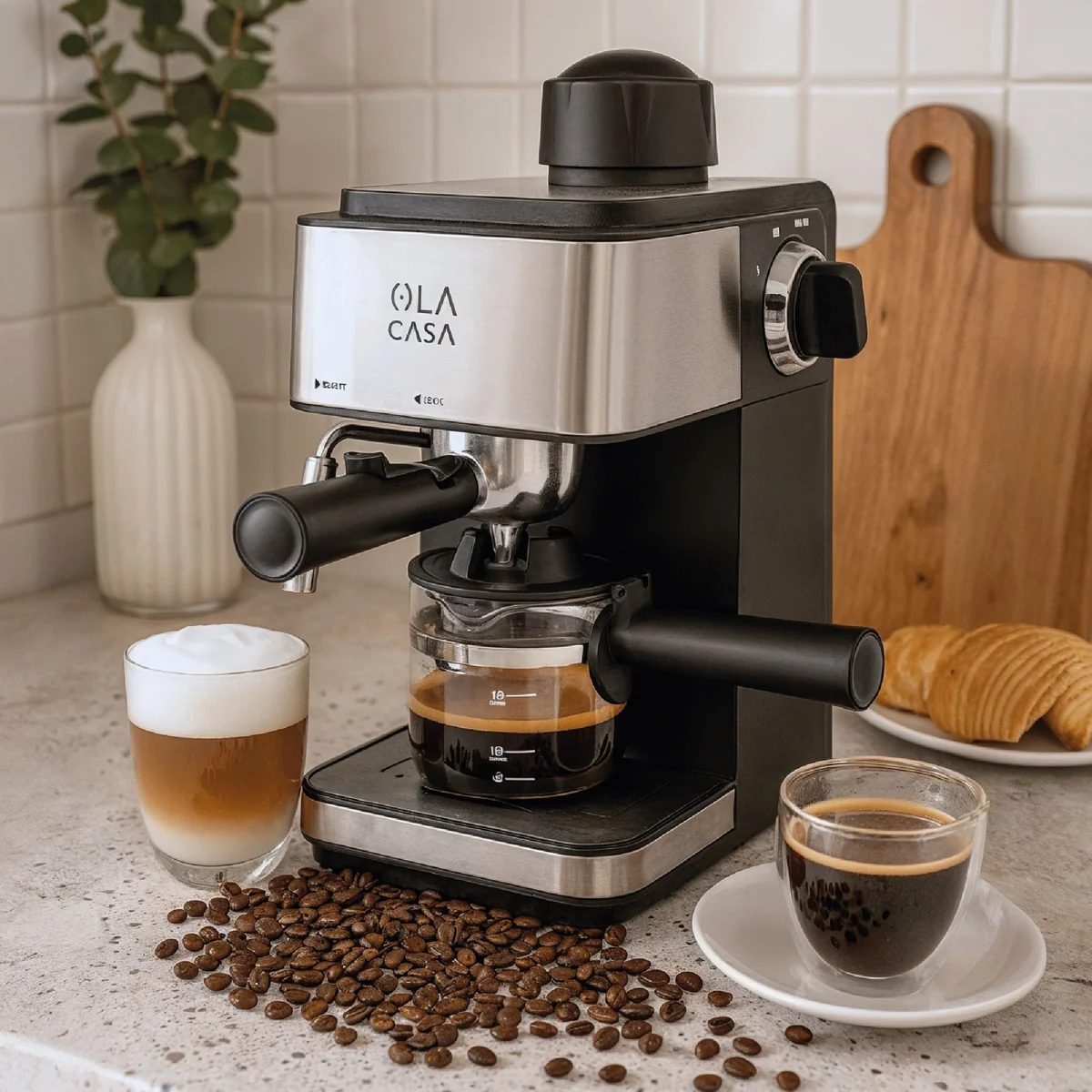 Cafetera Espresso Ola Casa con Molino