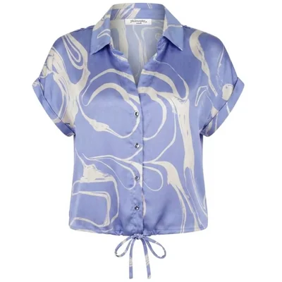 Blusa Camisera con Jareta Philosophy Woman para Mujer Casual